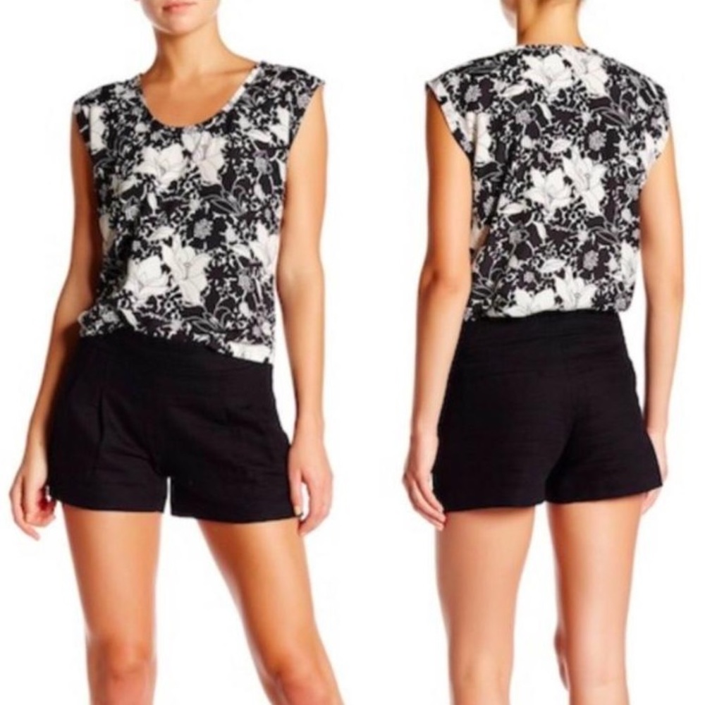 J. Crew pleated black shorts size 0